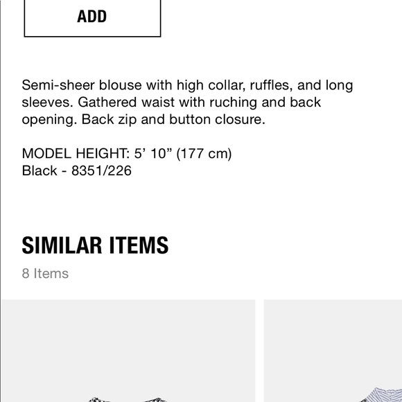 Zara contrasting embroidery blouse NWT - Picture 8 of 8